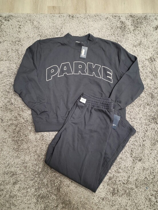 Parke Tops - Parke X Target Mockneck Pullover Sweatshirt/Sweatpants SET Navy Blue L/LX NWT